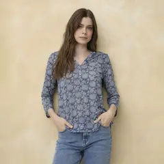 UNIVERSITY CLUB - Blusa Mujer Estampado Manga 3/4