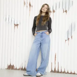 DENIMLAB - Jean Wide leg Tiro medio Mujer