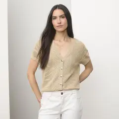 APOLOGY - Blusa Mujer Tejido Manga corta de Algodón