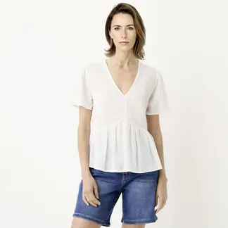 NEWPORT - Blusa Mujer Manga corta de Algodón
