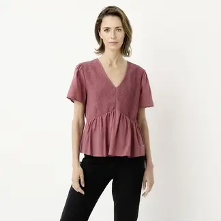 NEWPORT - Blusa Mujer Manga corta de Algodón