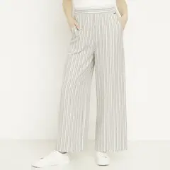 NEWPORT - Pantalón Recto Mujer Tiro alto de Rayas