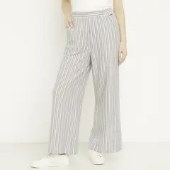 NEWPORT - Pantalón Recto Mujer Tiro alto de Rayas
