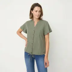 NEWPORT - Camisa Mujer Manga corta de Algodón