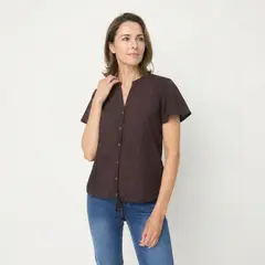 NEWPORT - Camisa Mujer Manga corta de Algodón