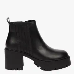 SYBILLA - Botas para Mujer con tacón Cuadrado Carre Negras