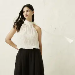 BASEMENT - Blusa Mujer con Puntos Sin mangas