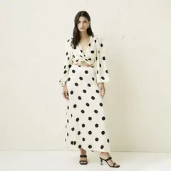 BASEMENT - Falda Maxi Mujer con Puntos