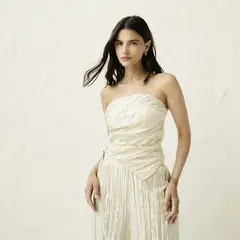 BASEMENT - Blusa Mujer Plisada Sin mangas