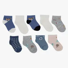 YAMP - Pack de 9 Medias para Bebe niña en Algodón