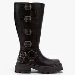SYBILLA - Botas para Mujer con tacón Cuadrado Moto
