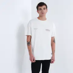 DENIMLAB - Camiseta Hombre Manga Corta Con Estampado De Algodón