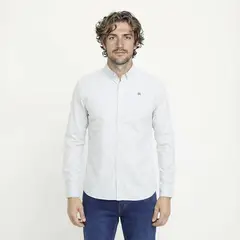 CASCAIS - Camisa Hombre con Logo Manga Larga de Algodón Cascais.