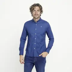 CASCAIS - Camisa Hombre con Logo Manga Larga de Algodón Cascais.