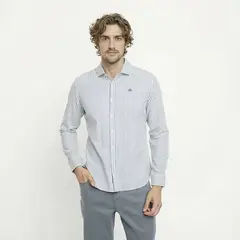 CASCAIS - Camisa Hombre de Rayas Manga Larga de Algodón Cascais.