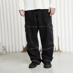 DENIMLAB - Pantalón Medio Cargo Hombre Largo 32
