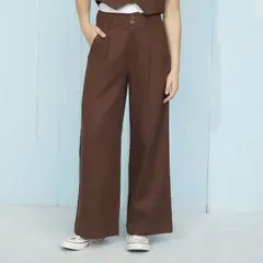 DOO AUSTRALIA - Pantalón Wide leg Mujer Tiro medio