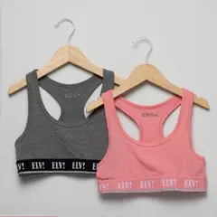 ELV - Top deportivo para Niña Pack de 2 unidades de Algodón