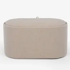 BASEMENT HOME - Puff Ovalado Beige 76x40x47cm