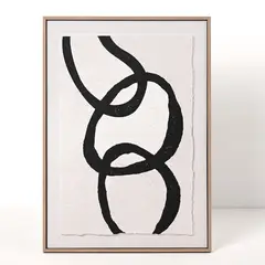 MICA - Cuadro Cadenas Negro 50x70cm
