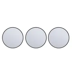 MICA - Set 3 Espejos Decorativos Pared Redondos 25 Cm