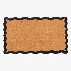 MICA - Tapete Con Borde Negro 40X70 Cm Interior Y Exterior Decorativo