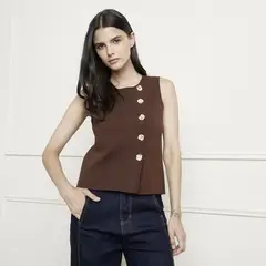 BASEMENT - Chaleco Mujer Slim