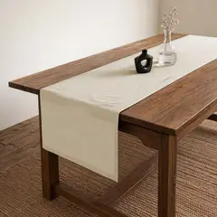 BASEMENT HOME - CAMINO DE MESA COTTON LINEN BEIGE 35X180CM