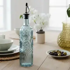 ROBERTA ALLEN - Dispensador Aceite/Vinagre 180 Ml Vidrio Labrado Azul