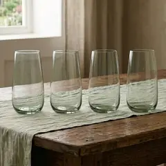 BASEMENT HOME - Vaso Vidrio Largo 550 ml 4 piezas