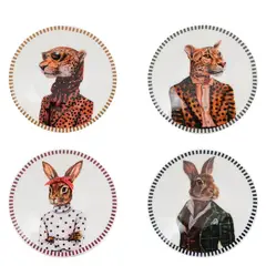 ROBERTA ALLEN - Plato Postre Porcelana 10 cm 4 piezas Market Wonder