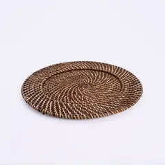 CASA CANTABRIA - INDIVIDUAL REDONDO RATTAN BROWN 35CM