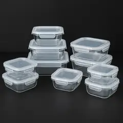 MICA - Contenedores Herméticos de Vidrio con Tapa Set x10