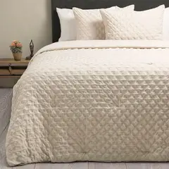 BASEMENT HOME - Cubrelecho Poliéster: Textura Rombos