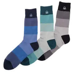 BENETTON - Medias Hombre Largo Pack de 3