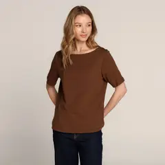 UNIVERSITY CLUB - Blusa Mujer Manga corta de Algodón