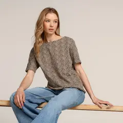 UNIVERSITY CLUB - Blusa Mujer Manga corta de Algodón