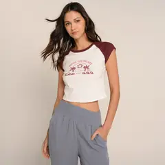DOO AUSTRALIA - Camiseta Mujer con Estampado Manga corta de Algodón