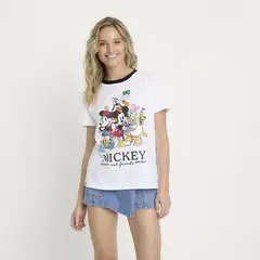 SYBILLA - Camiseta Mujer con Estampado Manga corta de Algodón