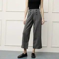 BASEMENT - Pantalón Wide leg Mujer Tiro medio