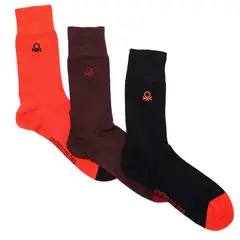 BENETTON - Medias Hombre Medio Pack de 3