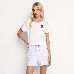 SYBILLA - Short de pijama para Mujer de Algodón