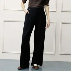 BASEMENT - Pantalón Wide leg Mujer Tiro medio