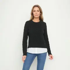 NEWPORT - Saco Mujer Tejido De Algodón