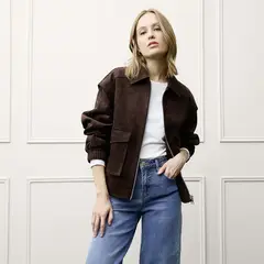 BASEMENT - Chaqueta Mujer Efecto Cuero