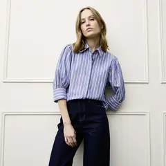 BASEMENT - Camisa Mujer Manga 3/4 de Algodón