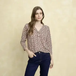 UNIVERSITY CLUB - Blusa Mujer Estampado Manga 3/4