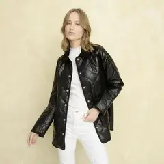 UNIVERSITY CLUB - Chaqueta Mujer Efecto cuero Slim