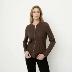 NEWPORT - Camisa Mujer Con Ojalillo Manga larga