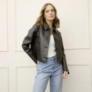 BASEMENT - Chaqueta Efecto cuero Mujer